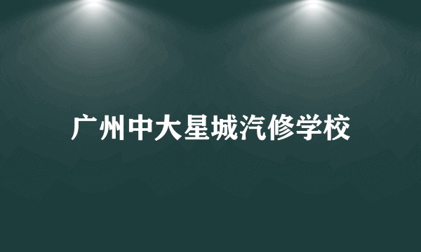 广州中大星城汽修学校