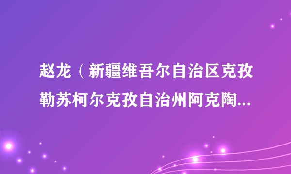 赵龙（新疆维吾尔自治区克孜勒苏柯尔克孜自治州阿克陶县人民政府原常务副县长）