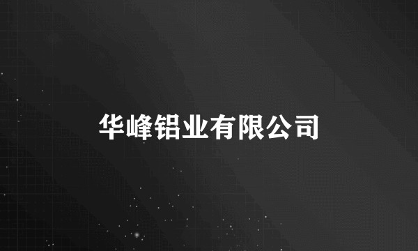 华峰铝业有限公司