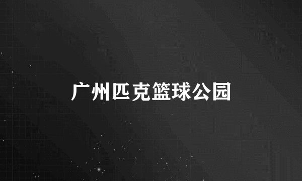 广州匹克篮球公园