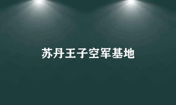 苏丹王子空军基地