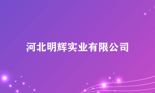 河北明辉实业有限公司