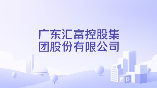 广东汇富控股集团股份有限公司