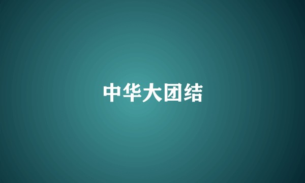 中华大团结