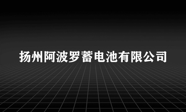 扬州阿波罗蓄电池有限公司