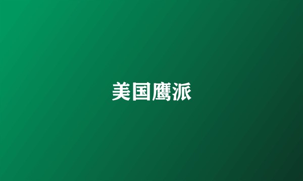 美国鹰派