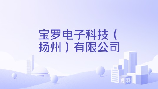 宝罗电子科技（扬州）有限公司