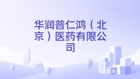 华润普仁鸿(北京)医药有限公司