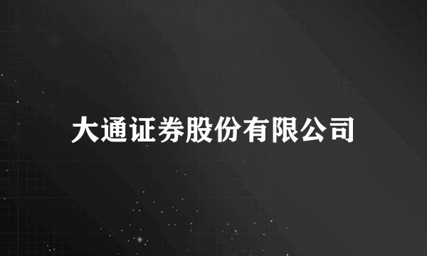 大通证券股份有限公司