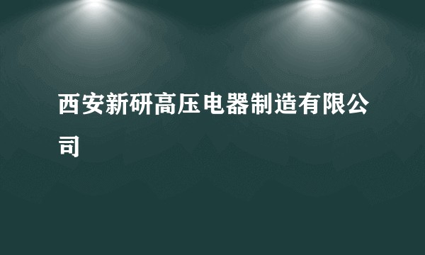 西安新研高压电器制造有限公司