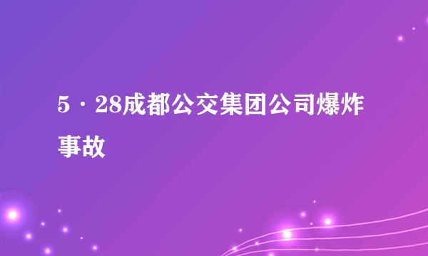 5·28成都公交集团公司爆炸事故