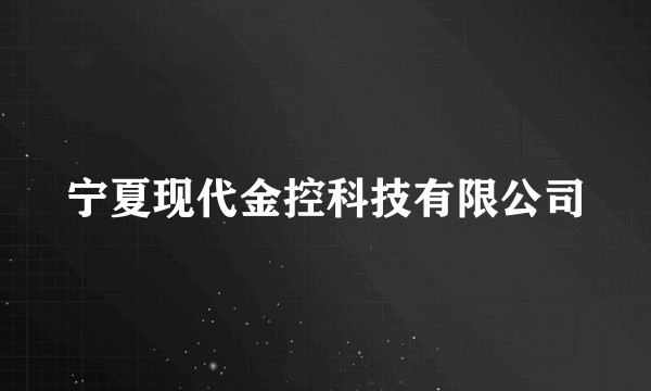 宁夏现代金控科技有限公司