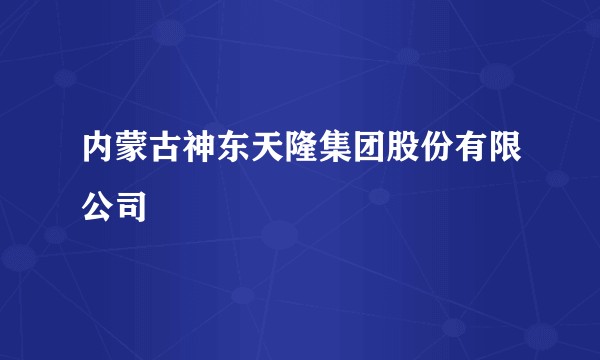 内蒙古神东天隆集团股份有限公司