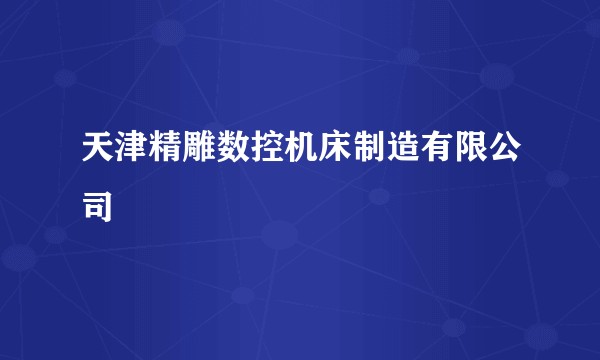 天津精雕数控机床制造有限公司