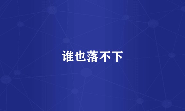 谁也落不下