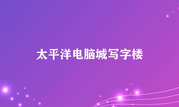 太平洋电脑城写字楼
