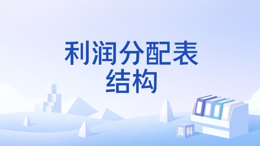 利润分配表结构