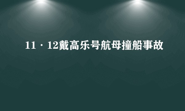 11·12戴高乐号航母撞船事故