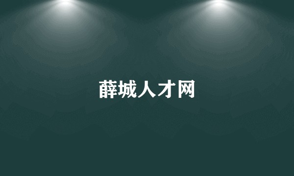薛城人才网