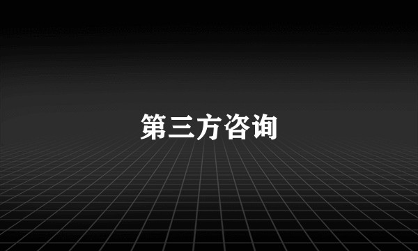 第三方咨询