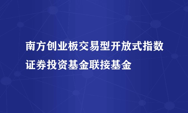 南方创业板交易型开放式指数证券投资基金联接基金