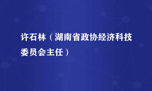 许石林（湖南省政协经济科技委员会主任）