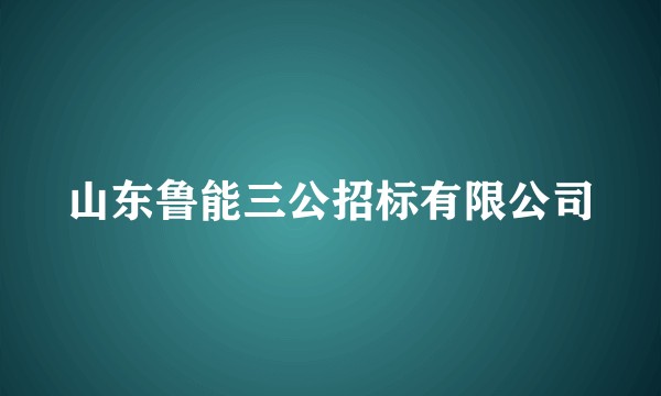 山东鲁能三公招标有限公司
