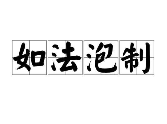 如法泡制