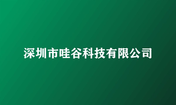 深圳市哇谷科技有限公司