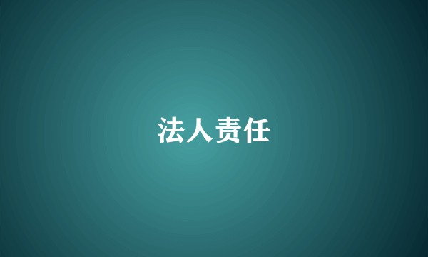 法人责任