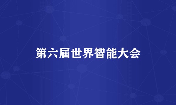第六届世界智能大会