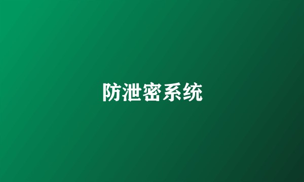 防泄密系统