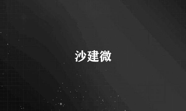 沙建微