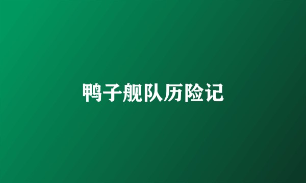 鸭子舰队历险记