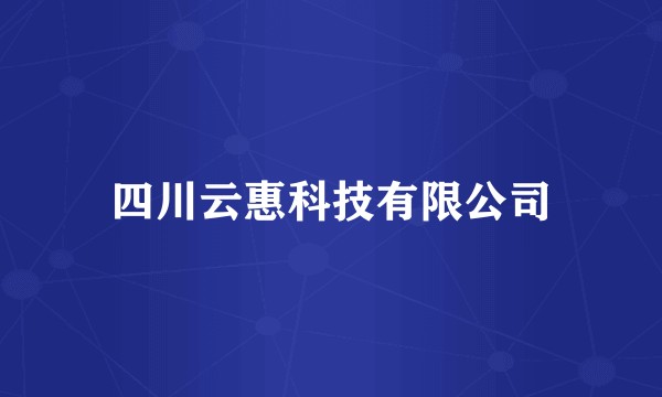 四川云惠科技有限公司