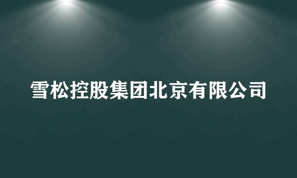 雪松控股集团北京有限公司