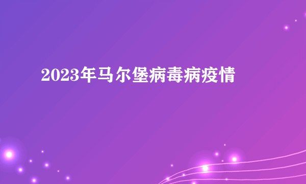 2023年马尔堡病毒病疫情