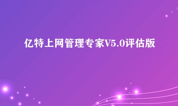 亿特上网管理专家V5.0评估版