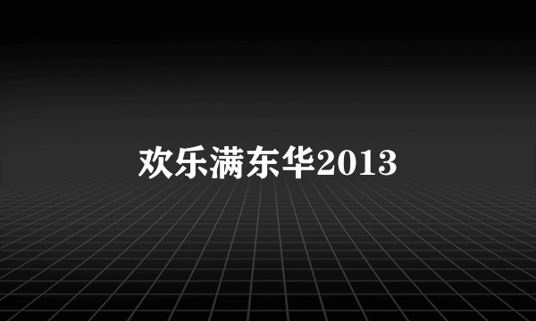 欢乐满东华2013