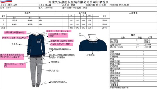 服装理单