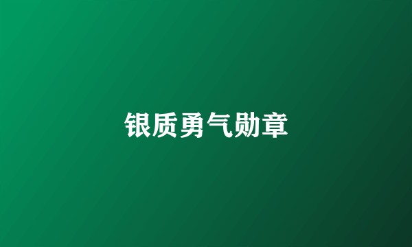 银质勇气勋章