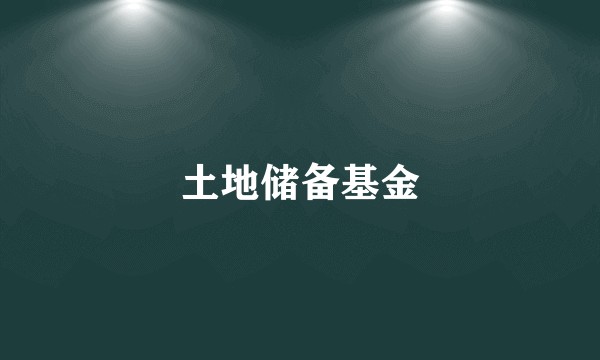土地储备基金