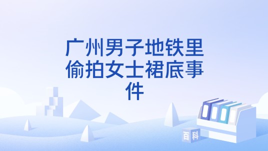 广州男子地铁里偷拍女士裙底事件