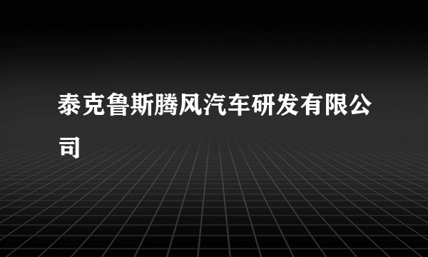 泰克鲁斯腾风汽车研发有限公司