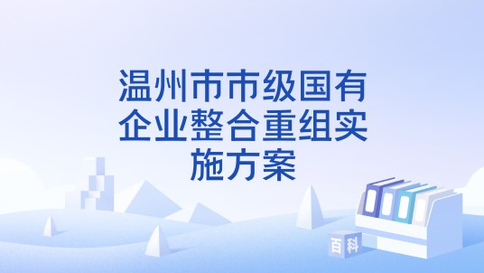 温州市市级国有企业整合重组实施方案