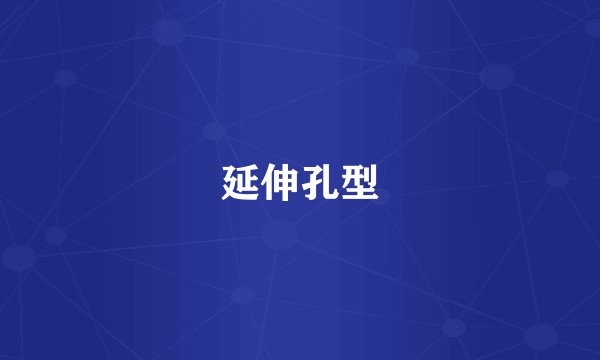 延伸孔型