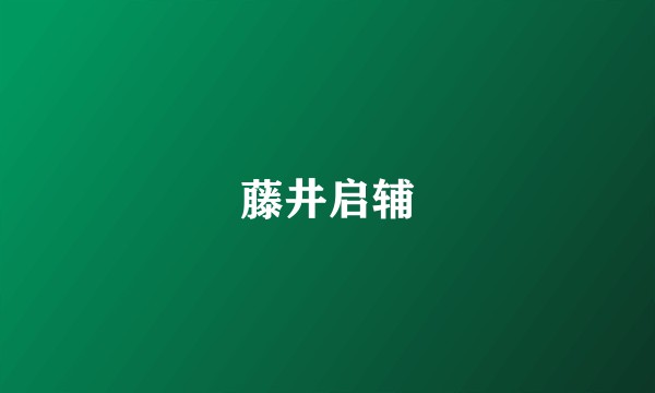 藤井启辅