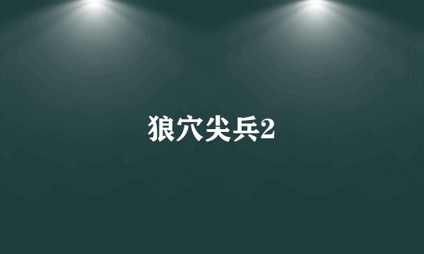 狼穴尖兵2