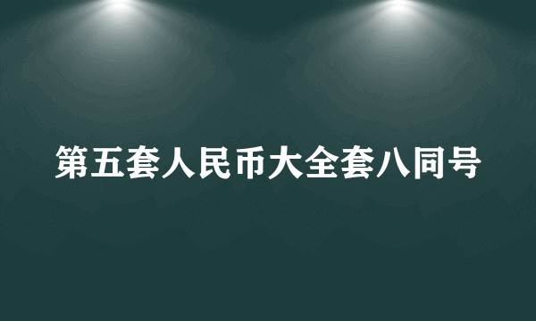 第五套人民币大全套八同号