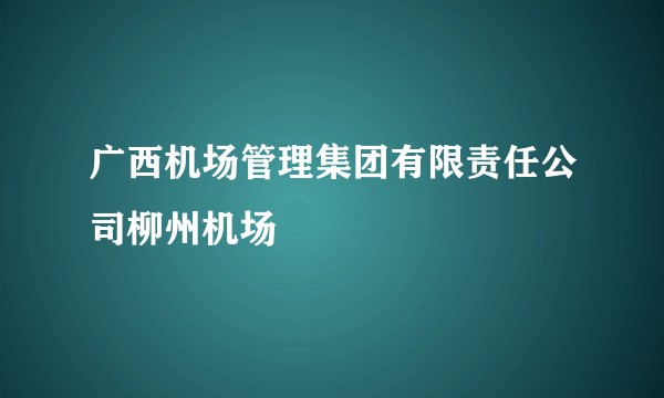 广西机场管理集团有限责任公司柳州机场
